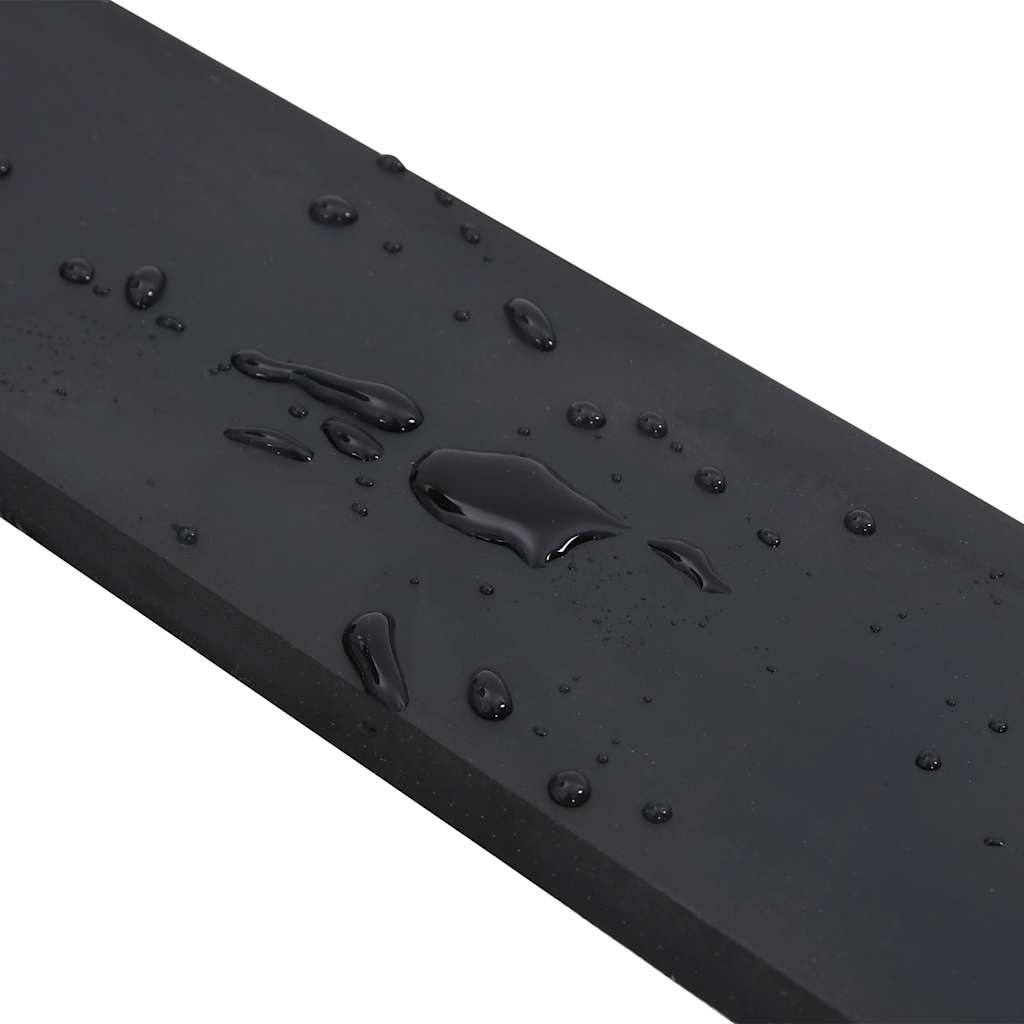 Rubberen rand voor sneeuwploeg 200x10x1 cm zwart