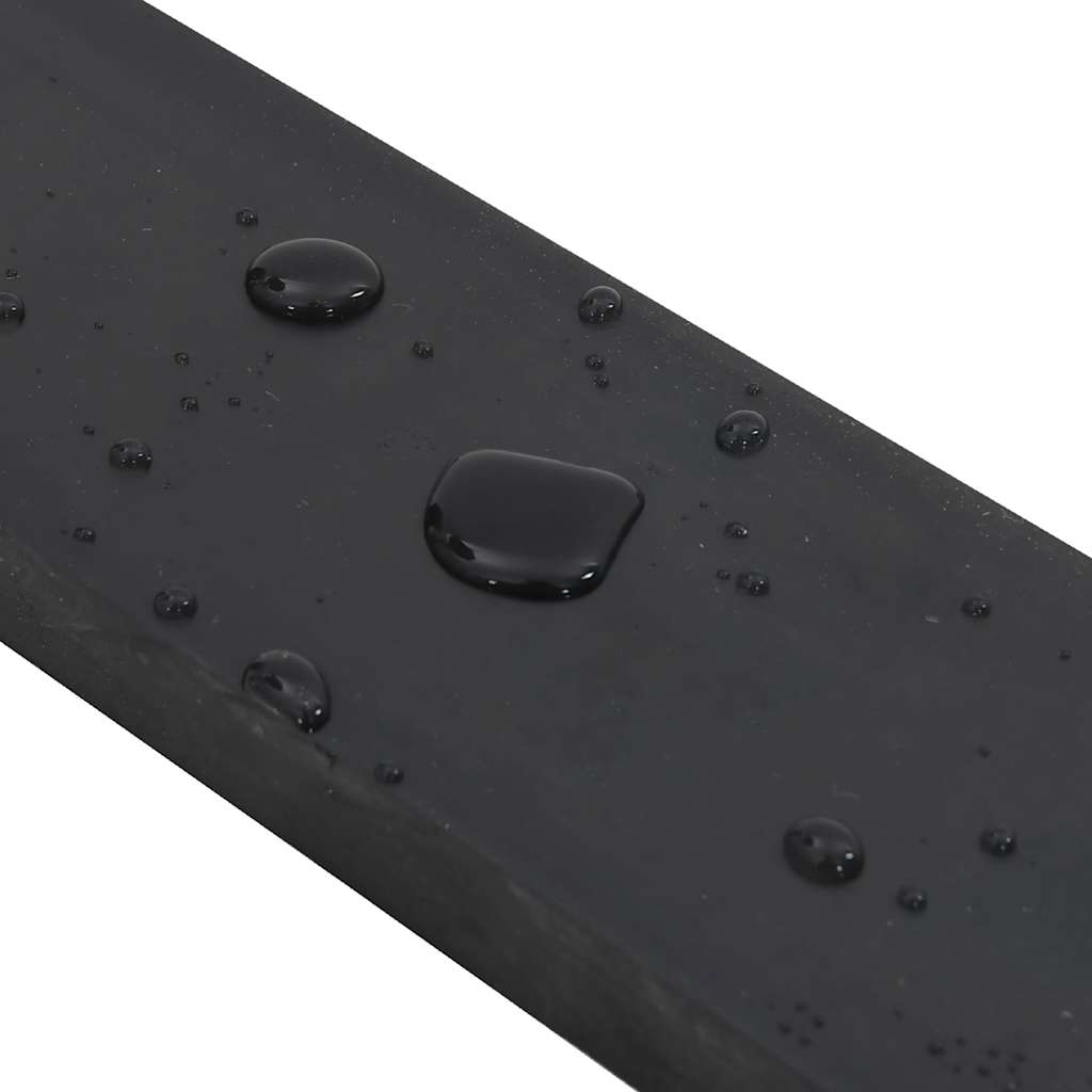 Rubberen rand voor sneeuwploeg 200x8x2 cm zwart