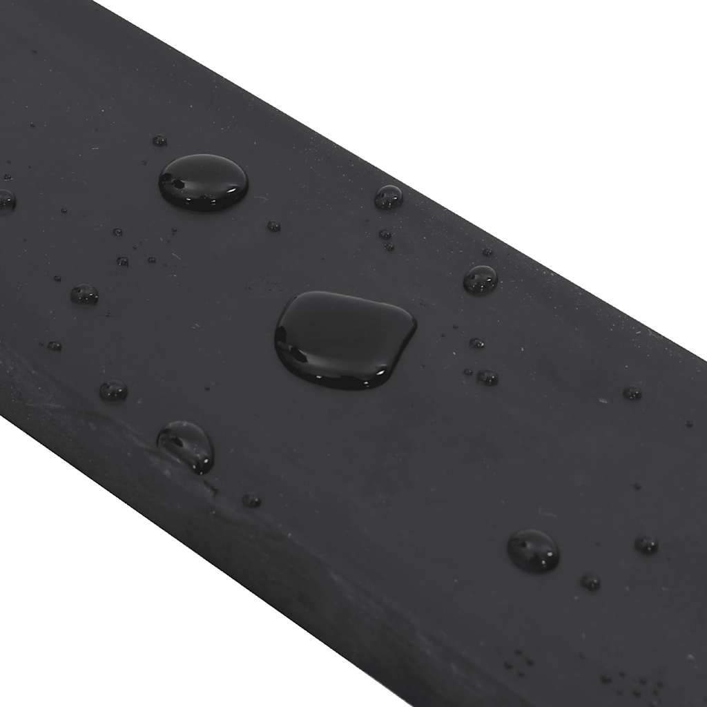 Rubberen rand voor sneeuwploeg 300x8x2 cm zwart