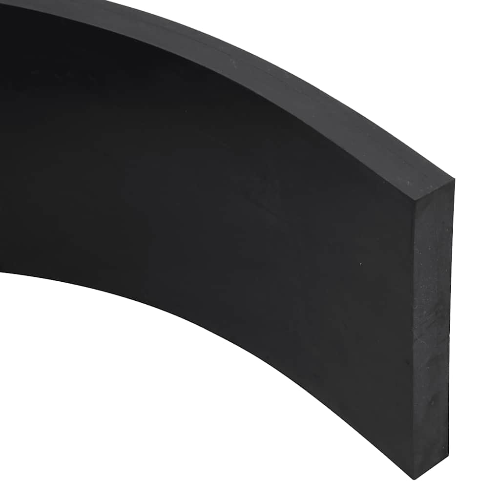 Rubberen rand voor sneeuwploeg 200x15x2 cm zwart