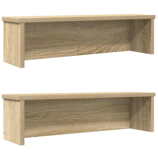 Keukenrekken stapelbaar 2 st 50x15x16 cm sonoma eikenkleurig