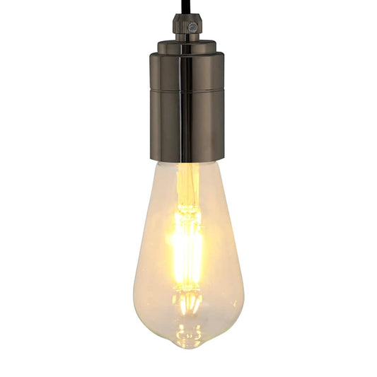 Lamphouders 2 st glanzend zwart E27