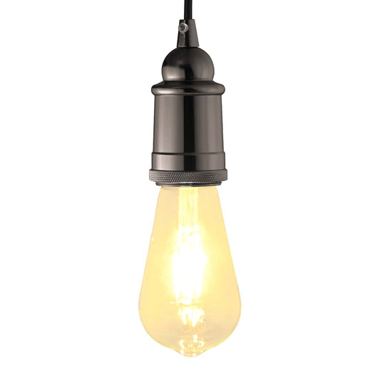 Lamphouders 2 st glanzend zwart E27