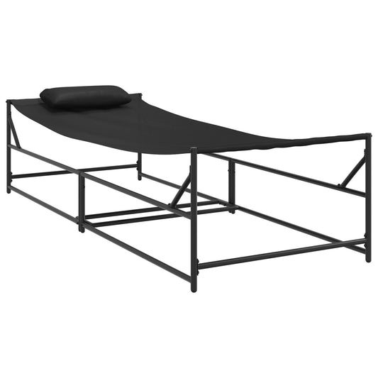 Tuin Zonbed - Antraciet - 200x74x73 cm - Staal & Textileen